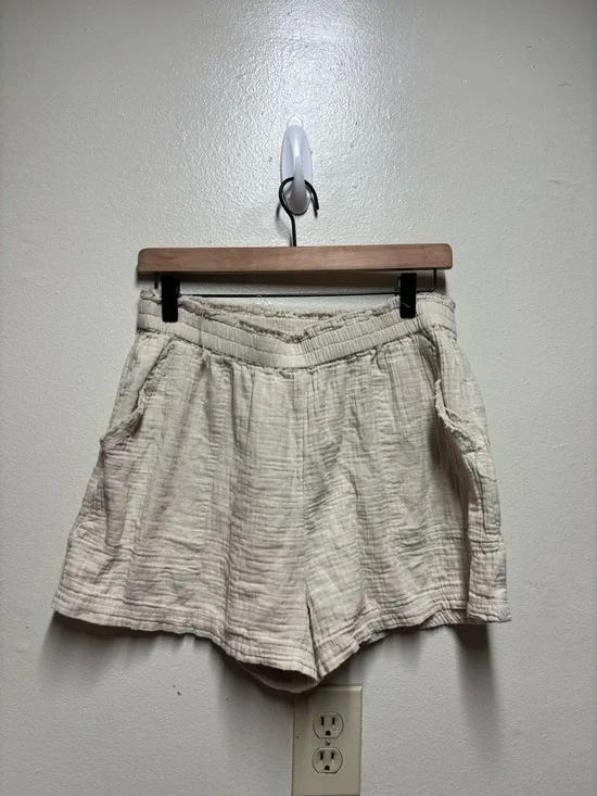 Aerie guazy high waisted shorts women's large 100 cotton - Picture 2 of 8